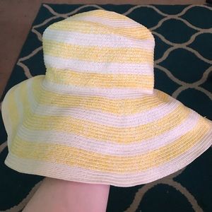 Striped yellow sun hat